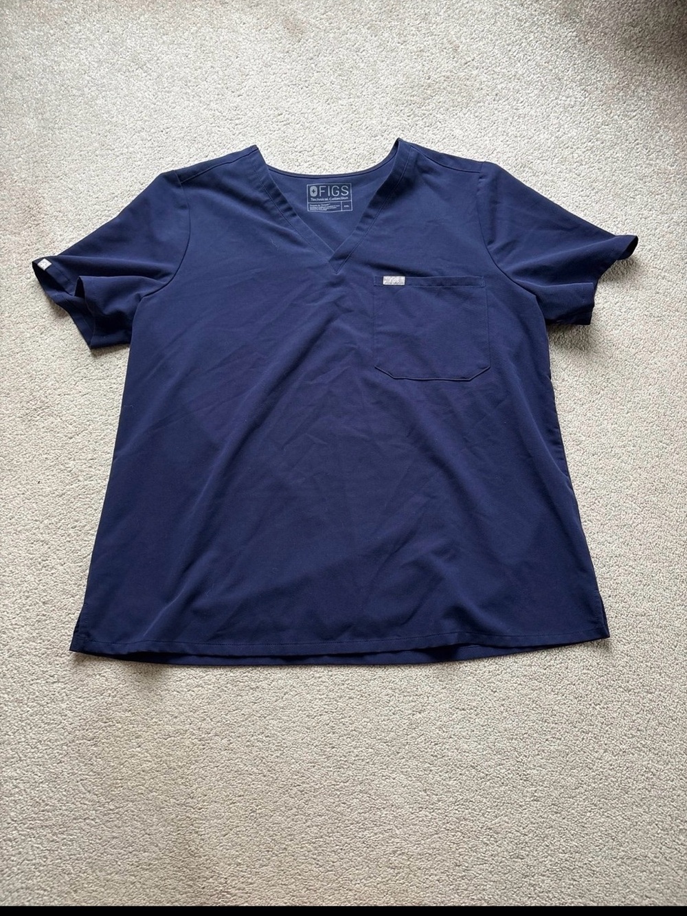 FIGS Womenβs Navy Blue Catarina V-neck Scrub Top | Size 2XL